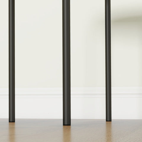 Rootz Stackable Velvet Dining Chairs Set of 4 - Kitchen Stools - Elegant Cream - Soft Padding - Space Saving Design - 41.5cm x 41.5cm x 46cm