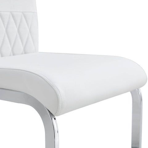 Rootz Dining Chairs Set - Modern Seating - Faux Leather - Comfort Support - 42L x 45W x 95H cm - Water-Repellent Finish