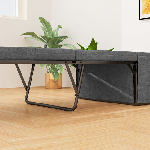 Rootz Folding Bed with Mattress - Rollaway Bed - Guest Bed - Soft Mattress - 190 x 69 x 38.5 cm