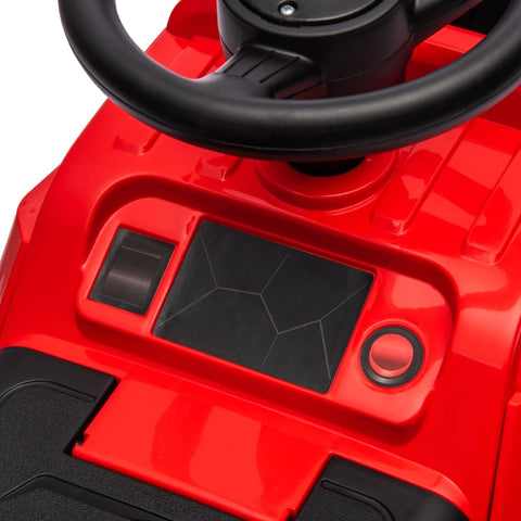 Rootz Children's Ride-On Excavator - 3-in-1 Construction Toy - Musical Steering Wheel - Anti-Tip Design - Foot Gliding - Red+Black - 100L x 43W x 48.5H cm