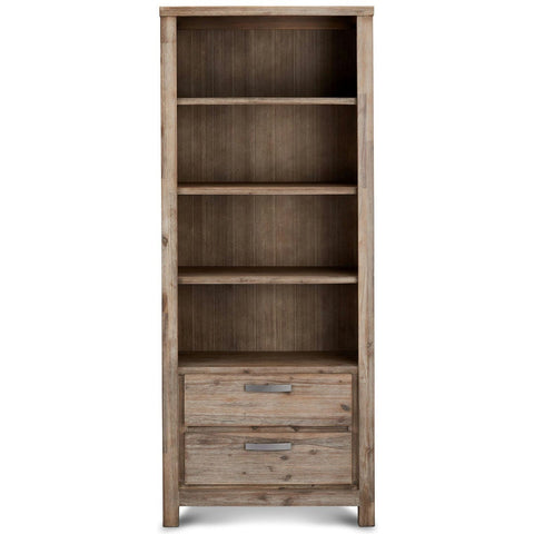 Rootz Bookcase - Storage Shelf - Display Cabinet - Solid Acacia Wood and MDF - Elegant Design - Ample Storage - Durable Construction - 80cm x 40cm x 200cm