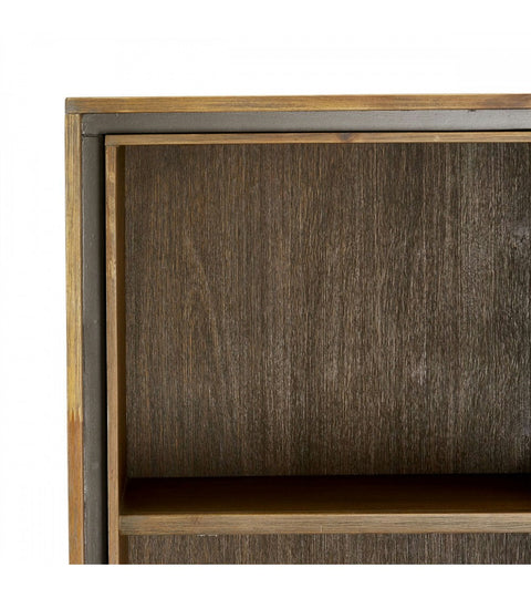 Rootz Boekenkast - Opbergplank - Vitrinekast - Massief acaciahout - Duurzaam en stevig - Elegant ontwerp - Eenvoudig onderhoud - 60 cm x 40 cm x 187 cm