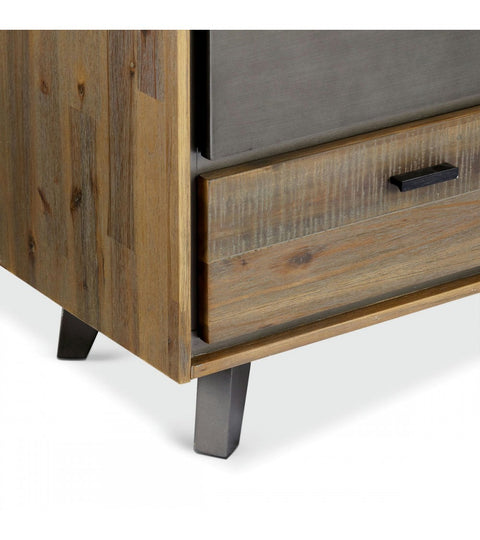 Rootz Boekenkast - Opbergplank - Vitrinekast - Massief acaciahout - Duurzaam en stevig - Elegant ontwerp - Eenvoudig onderhoud - 60 cm x 40 cm x 187 cm