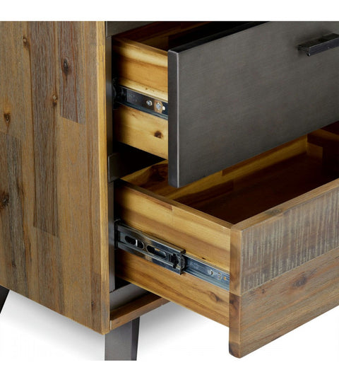 Rootz Boekenkast - Opbergplank - Vitrinekast - Massief acaciahout - Duurzaam en stevig - Elegant ontwerp - Eenvoudig onderhoud - 60 cm x 40 cm x 187 cm