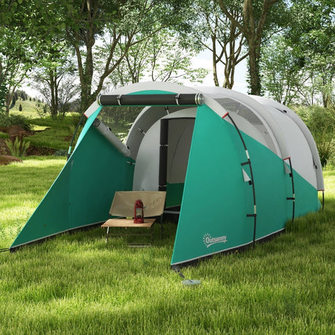 Rootz Camping Tent - Family Tent - Tunnel Tent - Waterproof - Durable Groundsheet - Convenient Lighting - 460cm x 260cm x 190cm