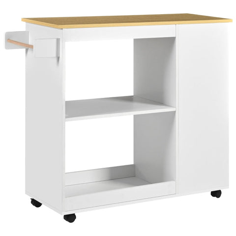Rootz Multifunctional Kitchen Trolley - Space Saver - Mobile Cart - Smooth Mobility - 105L x 38W x 89H cm
