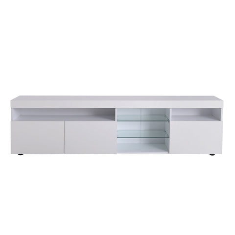 Rootz Modern TV Cabinet - Media Console - Entertainment Stand - LED Lighting - 180L x 35W x 45H cm