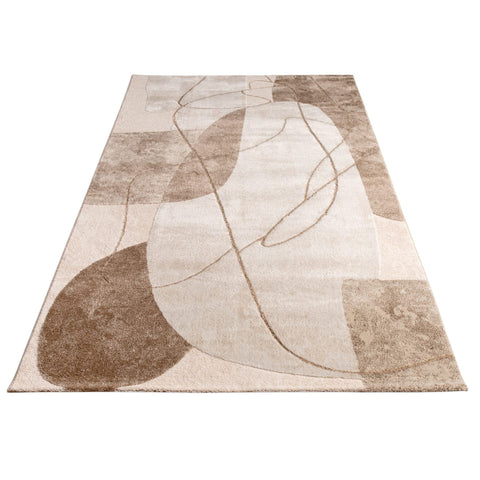 Geometric & Botanical Pattern Rug – Soft, Durable – Modern Elegant Design