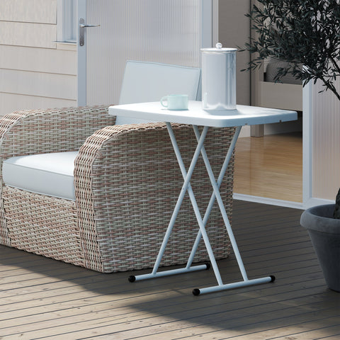 Rootz Garden Table - Portable Outdoor Table - Bistrotic Terrace Table - Space-Saving Design - 76cm x 50cm x 74cm