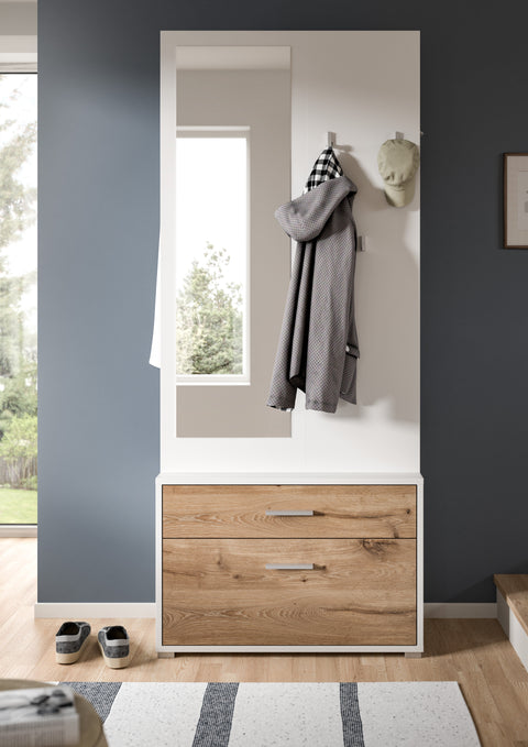 Rootz Wardrobe Combination - Closet Organizer - Space-Saving Storage - Easy-Care Surface - 80cm x 190cm x 38cm