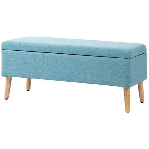Rootz Upholstered Bench - Bed Bench - Storage Bench - Breathable Fabric - Wooden Legs - 110cm x 39cm x 45cm