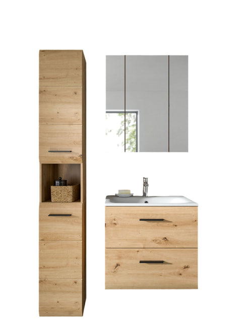 Rootz 4-Piece Bathroom Set - Bath Furniture - Vanity Unit - Maximum Functionality - 105x185x46 cm