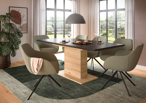 Rootz Extendable Dining Table - Expandable Table - Dining Room Table - High Durability - 150-190cm x 76cm x 80cm