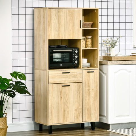 Rootz Kitchen Buffet Cabinet - Sideboard - Storage Cupboard - Ample Storage - 78W x 40D x 166H cm