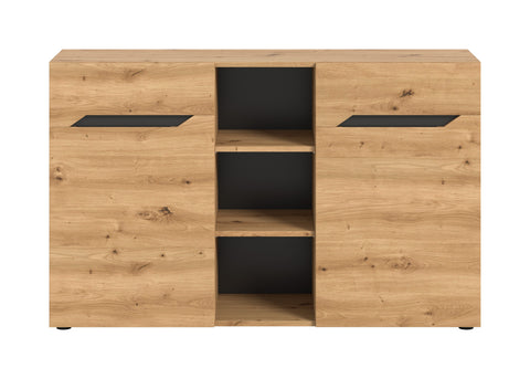 Rootz Sideboard - Credenza - Storage Cabinet - Durable Design - 130cm x 81cm x 37cm