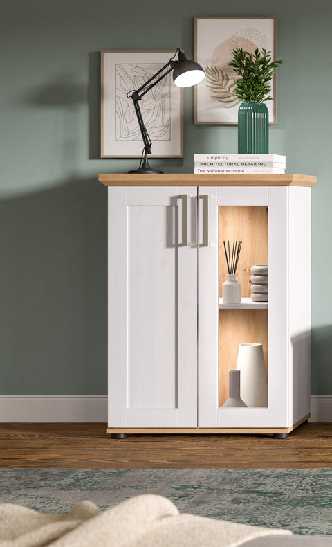 {"title":"Rootz Display Cabinet - Storage Unit - Shelf Organizer - Adjustable Shelf - W64 x H88 x D37 cm"}