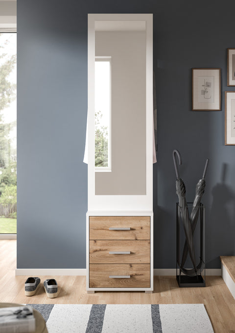 Rootz Wardrobe Combination - Coat Rack - Entryway Organizer - Space-Saving Design - 45cm x 190cm x 38cm