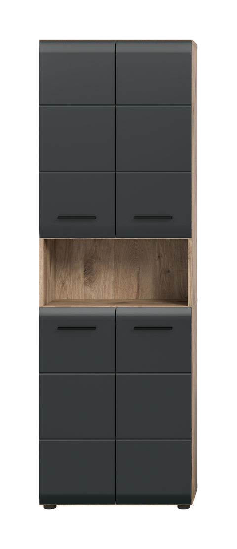 Rootz Tall Cabinet - Storage Cupboard - Organizer - Ample Storage - 60x185x30 cm