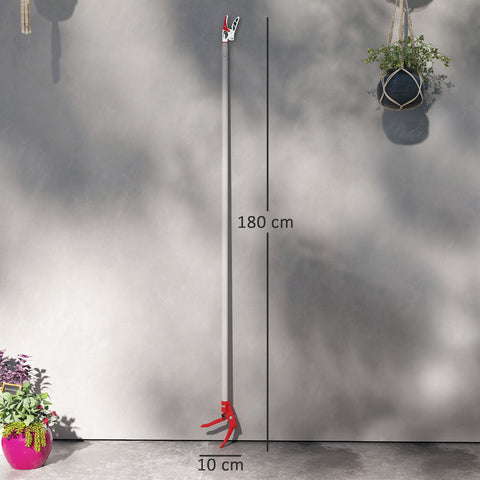 Rootz 1.8m Tree Traps - Pruning Shears - Long-Stemmed Garden Scissors - Lightweight Aluminum Handle - 180cm x 10cm x 3cm
