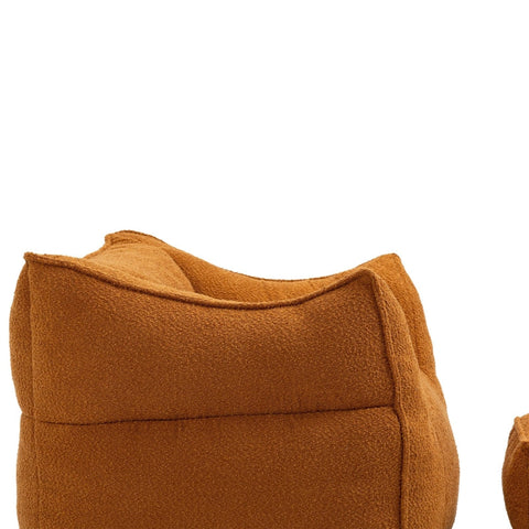 Rootz Bouclé Bean Bag Chair - Armchair - Soft Seating - Memory Foam Comfort - 91cm x 83cm x 66cm