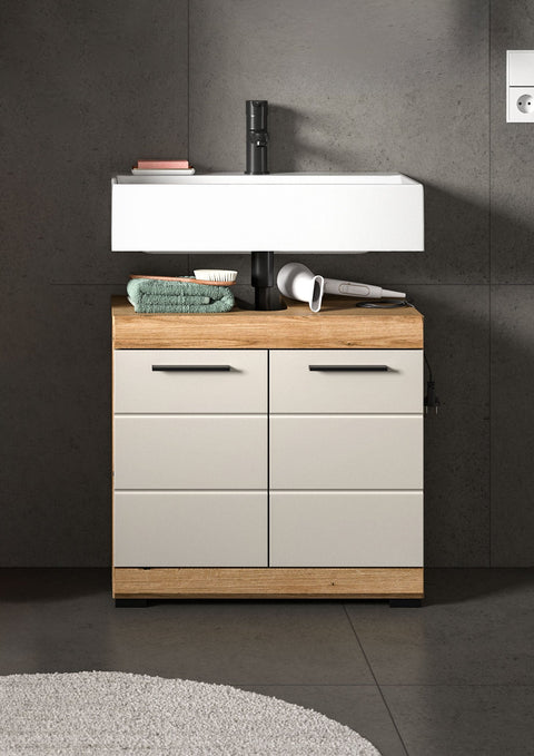 Rootz Vanity Unit - Bathroom Storage Cabinet - Bathroom Furniture - Durable & Elegant - 60cm x 56cm x 34cm