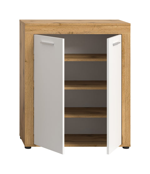 Rootz Shoe Cabinet - Compact Storage - Shoe Organizer - Space for 12 Pairs - 80x95x35cm