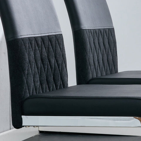 Rootz Modern Dining Chairs - Elegant Seating - Faux Leather Chairs - Ergonomic Comfort - 42cm x 45cm x 95cm