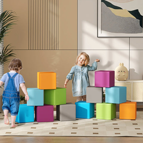 Rootz Soft Building Block Set - Foam Blocks - Educational Toy - Balance & Coordination Development - 20cm x 20cm x 20cm