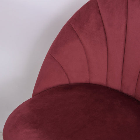 Rootz Set of 2 Dining Chairs - Velvet Kitchen Chair - Upholstered Seating - Ergonomic Comfort - 52L x 54W x 79H cm