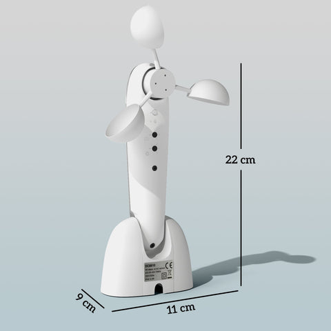 Rootz Sun & Wind Sensor - Weather Station - Outdoor Sensor - Automatic Weather Adjustments - 22 x 11 x 9 cm White