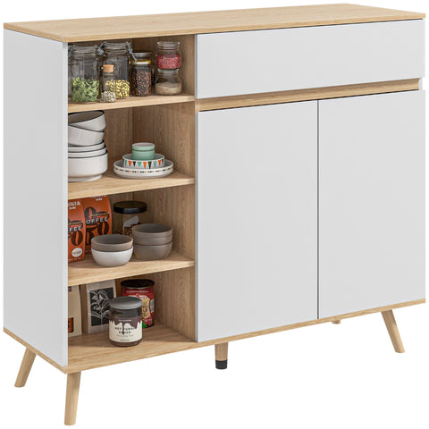 Rootz Storage Cabinet Buffet - Kitchen Cabinet - Sideboard - Adjustable Shelves - 119cm x 40cm x 102cm