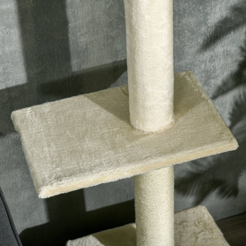Rootz Scratching Tree Sisal Stem - Cat Tower - Activity Playhouse - Height Adjustable - 4 Levels - 40b x 31t x 230-260H cm