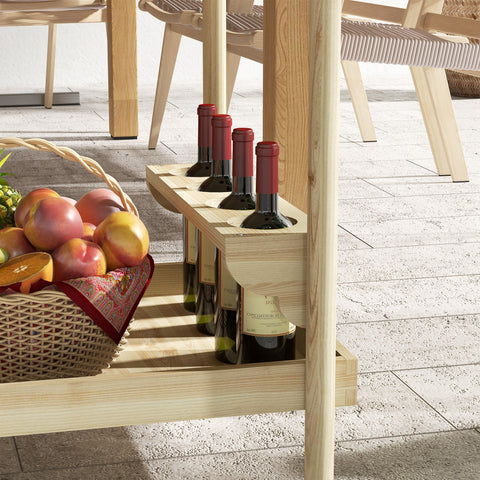 Rootz Garden Serving Trolley - Bar Cart - Outdoor Cart - Mobility & Storage - 78cm x 58.5cm x 75cm