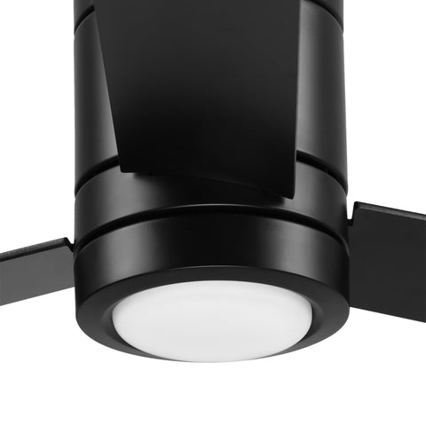 Rootz Ceiling Fan 2 in 1 - LED Light - Quiet Speeds - Remote Control - Ø112cm x 25h cm - Black