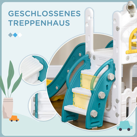 Rootz Children's Slide 4-in-1 - Toddler Slide - Playset with Basketball Basket & Telescope - Safe & Multifunctional - 70cm x 177cm x 92cm