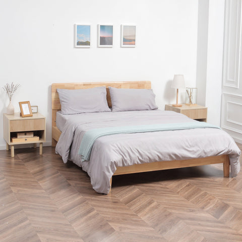 Rootz 2 Piece Set Bedside Tables - Side Tables - Nightstands - Brown- Modern Style - 47 x 47 x 50 cm