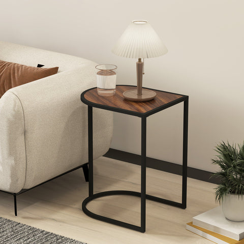 Rootz 2 Piece Coffee Table Set - Side Tables - Night Consoles - Metal Frame - Space-Saving - 45x38x58cm & 41x32x52cm