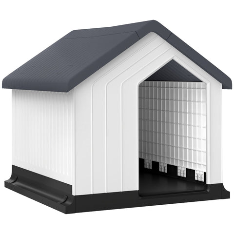 Rootz Dog House Cave - Outdoor Retreat - Waterproof - Sloping Roof - Plastic - Easy to Clean - Small Dogs - 62cm x 61cm x 60cm