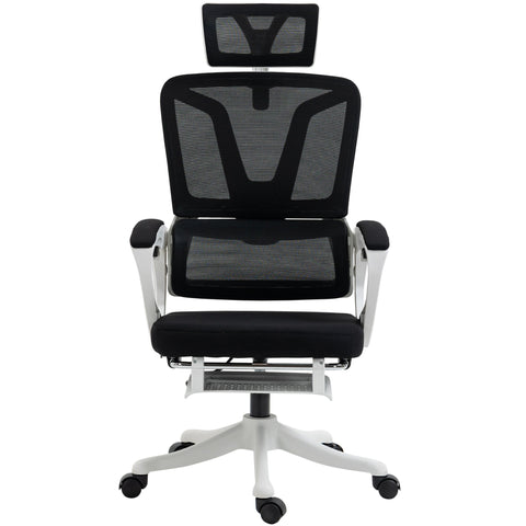Rootz Rotos Office Chair - Executive Chair - Adjustable Backrest - Lordosis Support - Mesh Black - 66cm x 58cm x 110-118cm