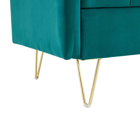 Rootz 2-Seater Velvet Sofa - Storage Couch - Lounge Sofa - Comfort & Elegant Design - 135cm x 71cm x 71cm