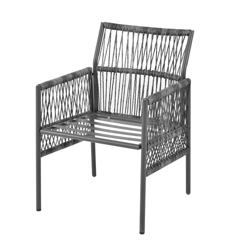 Rootz 5 Piece Garden Lounge Set - Outdoor Dining Set - Patio Furniture - Weather Resistant Durability - Chairs: 64.5x58x86 cm, Table: 83.5x83.5x74 cm