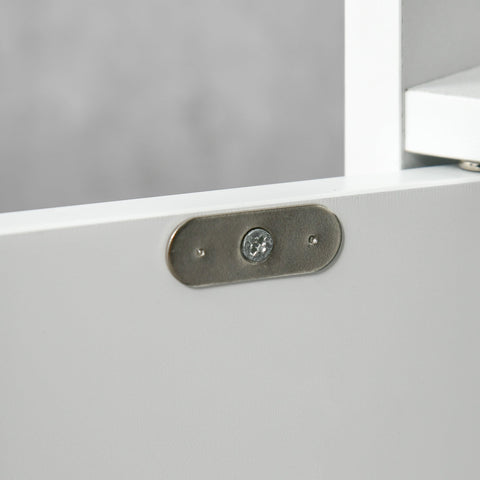 Rootz Tall Bathroom Cabinet - Storage Cupboard - Space-Saving Cabinet - Moisture-Resistant MDF - 15 x 17 x 120 cm White