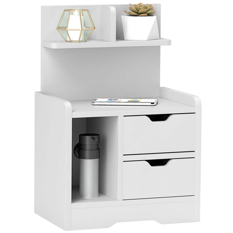Rootz Bedside Table - Nightstand - Storage Organizer - Elegant Design - 40cm x 30cm x 60cm