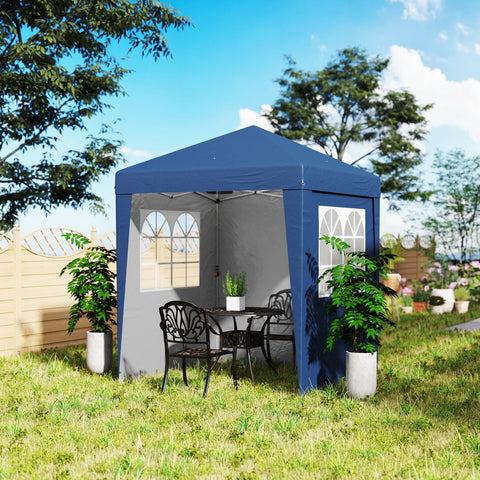 Rootz Foldable Garden Pavilion - Pop-Up Tent - Outdoor Canopy - UV Protection 30+ - 202x202x261cm - Height Adjustable