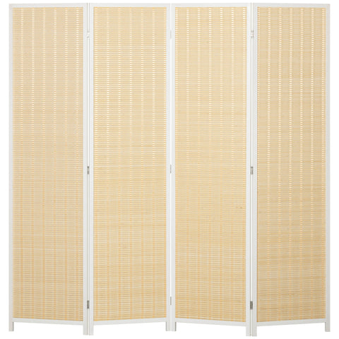 Rootz Paravent - Wooden Room Divider - Foldable Partition - Enhances Privacy - 180cm x 180cm - Brown