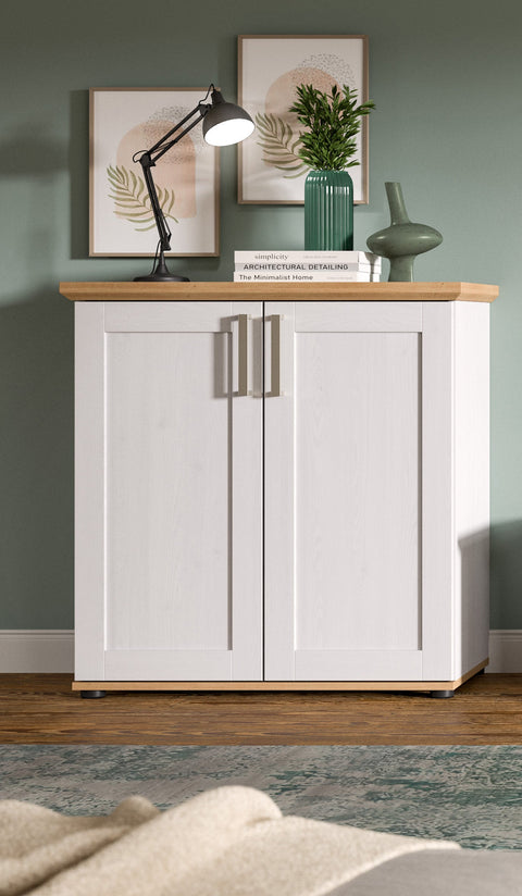 Rootz High board Storage Cabinet - Tall Cupboard - Modern Furniture - Spacious Storage - 84x88x37cm