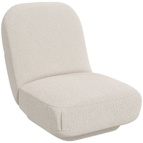 Rootz Floor Chair - Gaming Chair - Reading Chair - Ultimate Comfort - Versatile Use - Stylish Design - 56cm x 76.5cm x 66cm - Lambswool Look - White