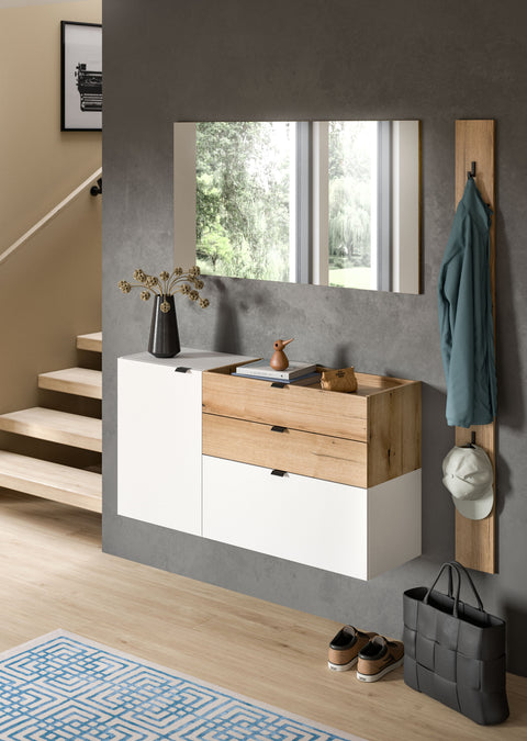 Rootz Wall Mirror - Entryway Decor - Grey - Enhances Light & Space - 120x64x2 cm