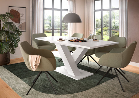 Rootz Extendable Dining Table - Spacious Dining Table - Adjustable Table - Durable & Easy Cleaning - 150-190 x 76 x 80 cm