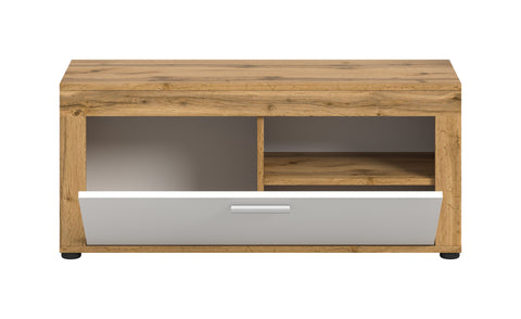 Rootz Shoe Storage Bench - Entryway Organizer - Hallway Furniture - White and Brown- 100x44x35 cm